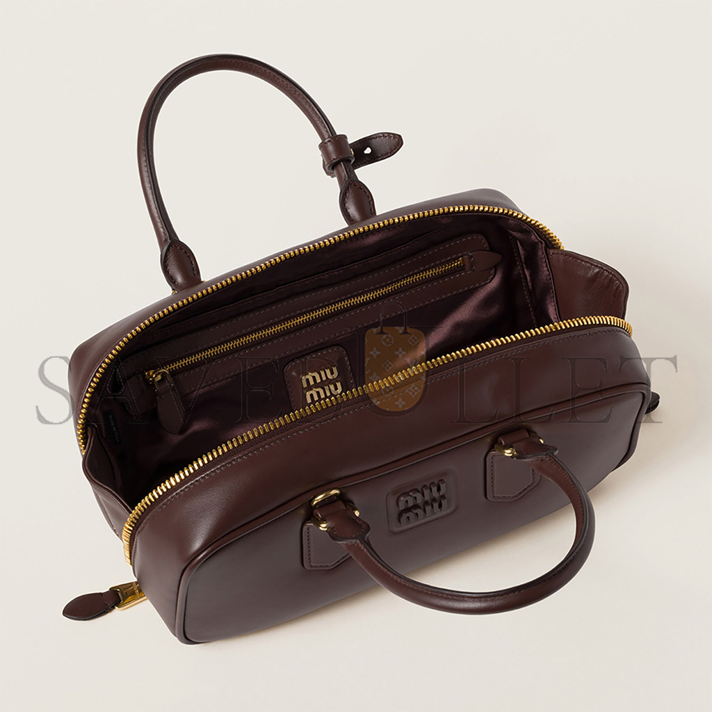 MIU MIU ARCADIE LEATHER HANDBAG 5BB148 (27*12*9cm) MIU MIU ARCADIE LEATHER HANDBAG 5BB148 (27*12*9cm)